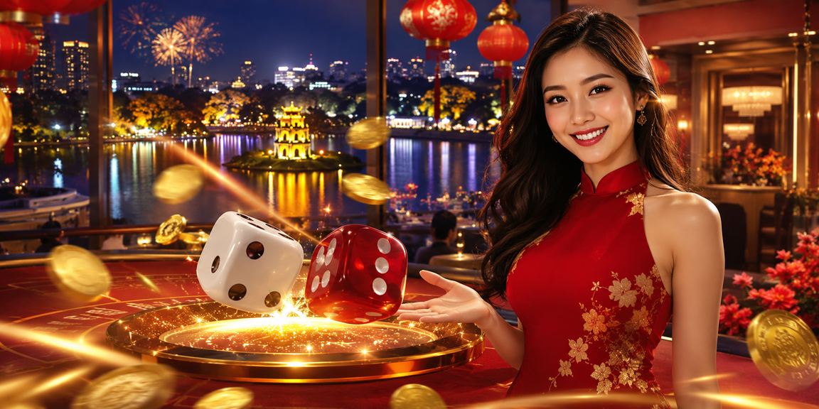Không khí tài xỉu và lễ hội Tết tại Hà Nội, đèn lồng đỏ và bàn cờ may mắn